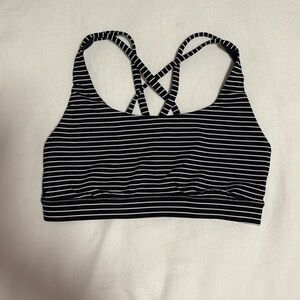 COPY - Black and White Striped Lululemon Sports Bra Size 6